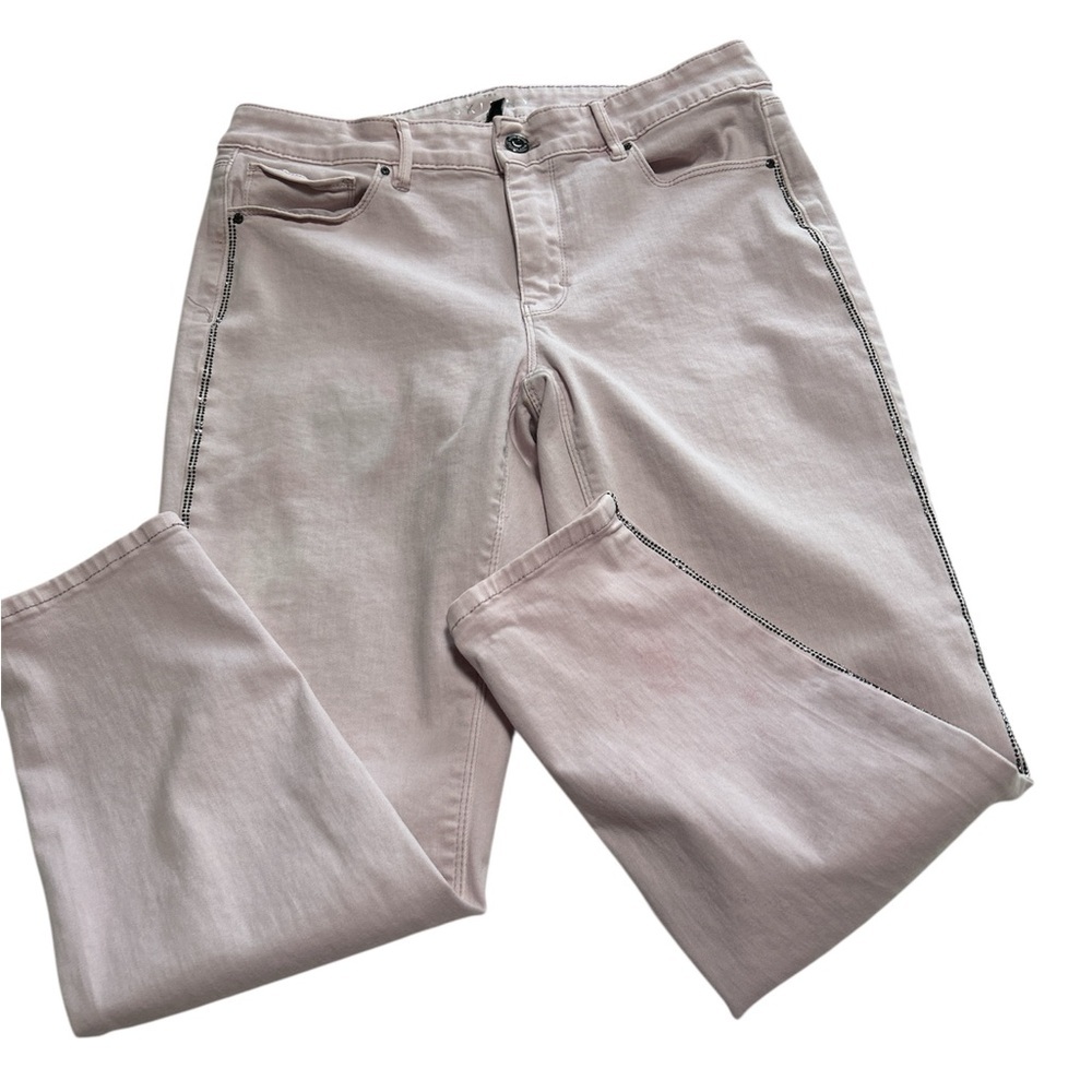 White House Black Market Jeweled Cropped Jeans